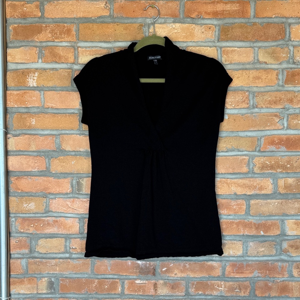 Ann Taylor Black V-Neck Blouse